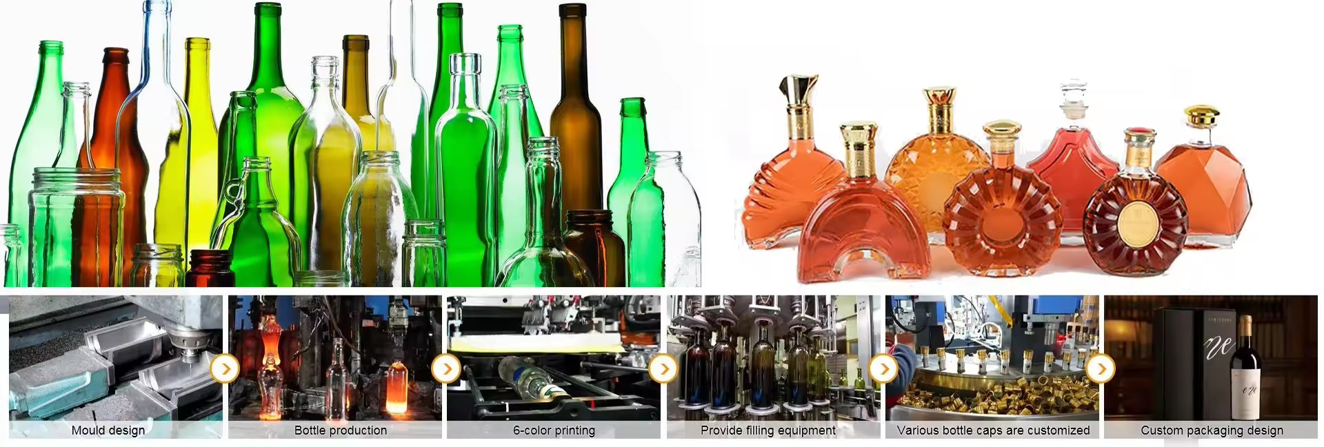 qualité bouteille en verre de liqueur usine